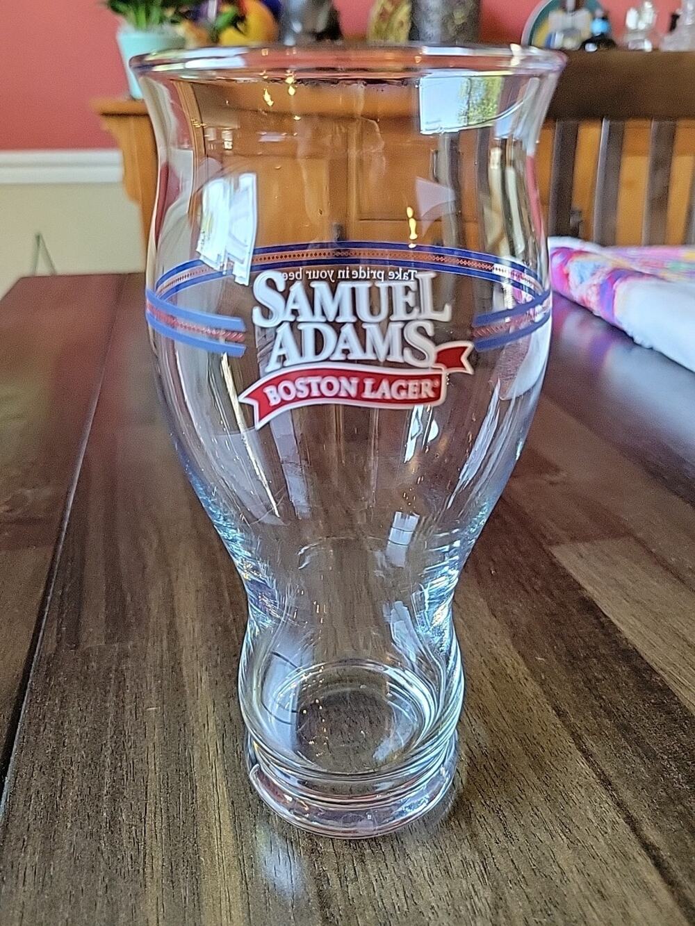 SAMUEL SAM ADAMS BOSTON LAGER "TAKE PRIDE IN YOUR BEER" 16oz PINT BEER GLASS